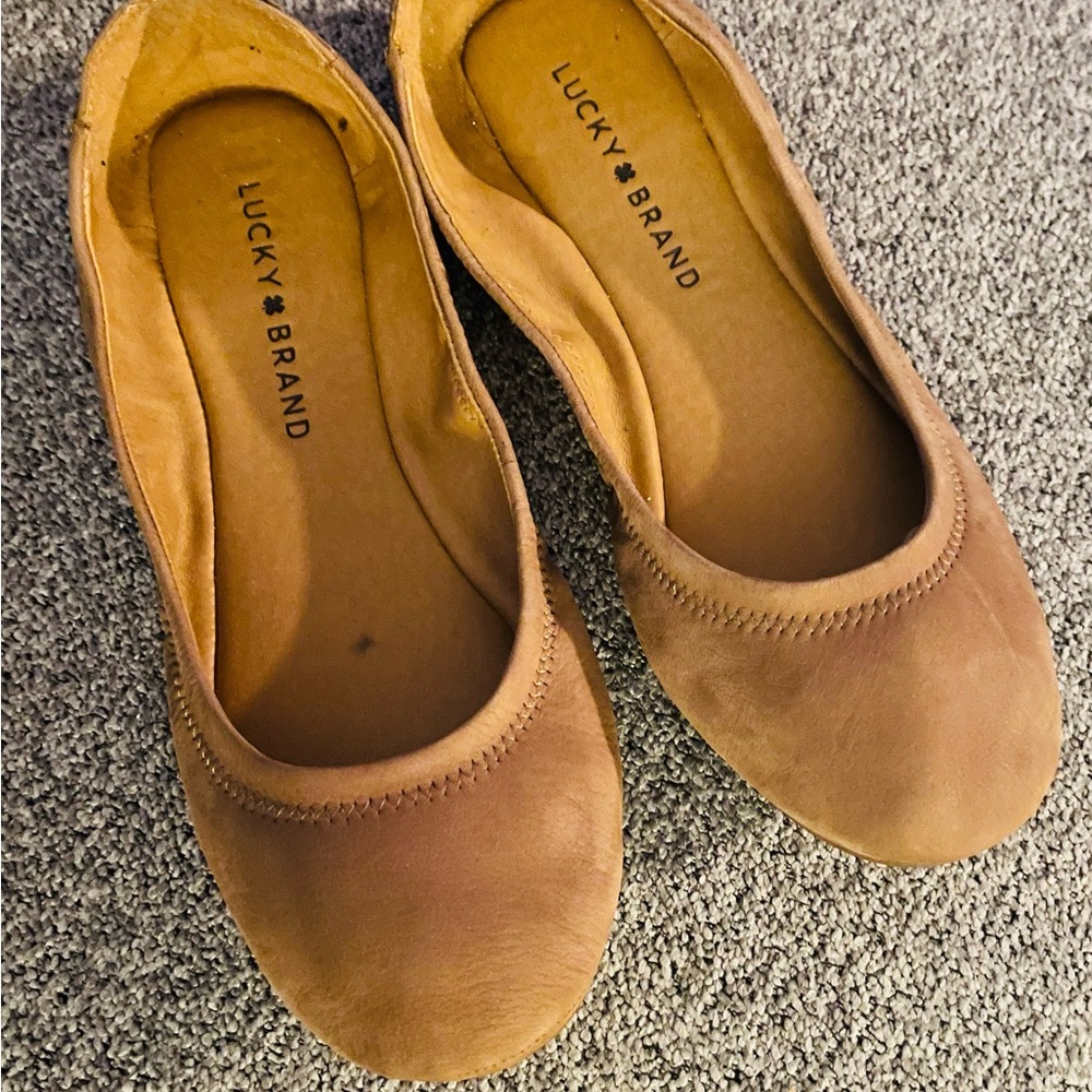 Lucky Brand Women's Brown Leather Flats